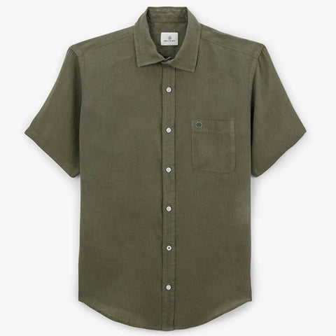 Solid Linen Shirt S/S: Avacodo