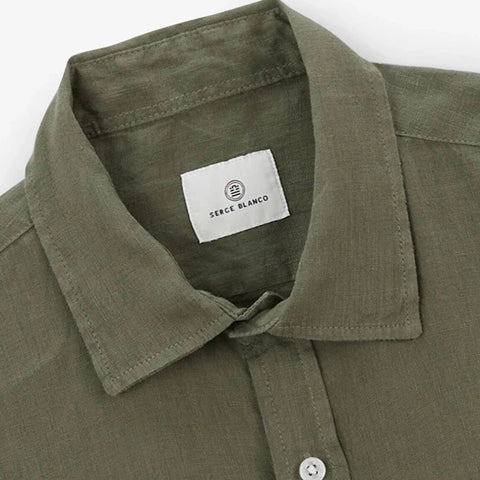 Solid Linen Shirt S/S: Avacodo