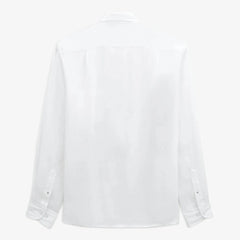 Solid Linen Shirt L/S: White