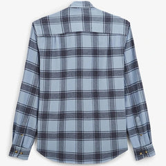 Tonal Flannel Plaid Shirt L/S: Aviator Blue