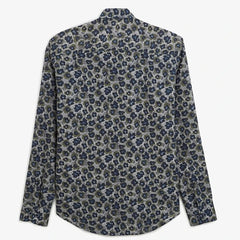 Poppies Print Shirt L/S: Dark Grey