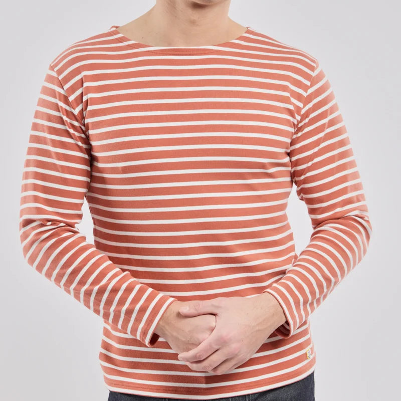 Brenton Striped Shirt L/S: Ketchup/Nature