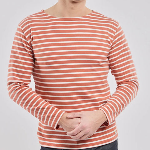Brenton Striped Shirt L/S: Ketchup/Nature