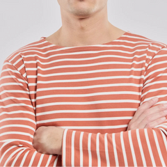 Brenton Striped Shirt L/S: Ketchup/Nature