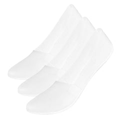 Non-Slip No Show Socks: White