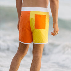 Board Rider Swim Trunk: Yellow/Orange