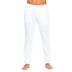 Slim Linen Pant: White