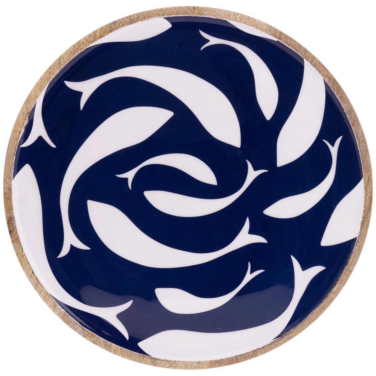 Swirl Fish Platter: Navy