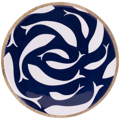 Swirl Fish Platter: Navy