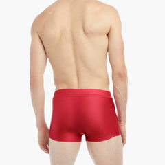 Cabo Swim Trunk: Salsa Red