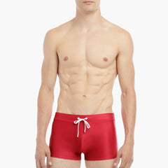 Cabo Swim Trunk: Salsa Red