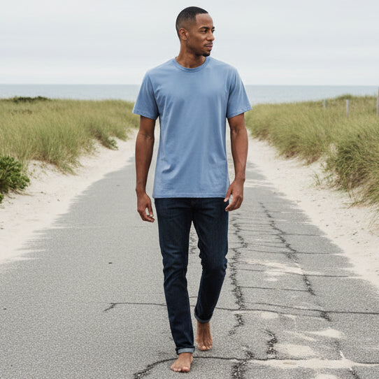 Lightweight Tee S/S: Haze Blue