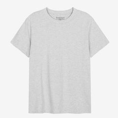 Crew Neck Tee S/S: Light Grey Melange