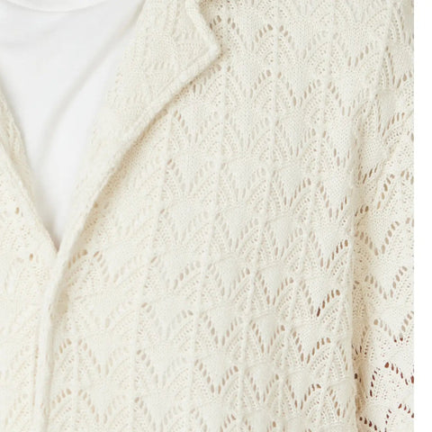 Solid Crochet Shirt S/S: Sand