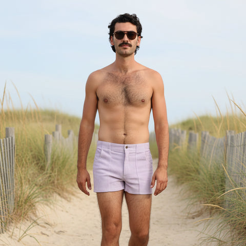 Stretch Corduroy Short: Powder Purple