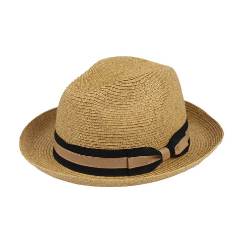 Braid Fedora Hat: Toast