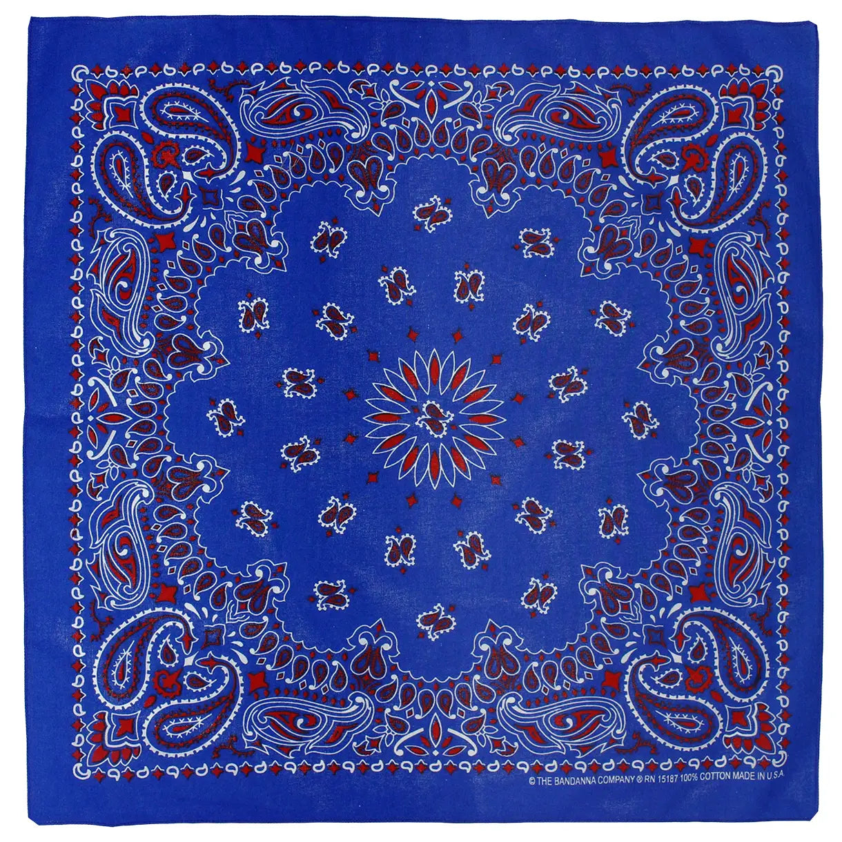 Bandana 22": Red/White/Blue Paisley