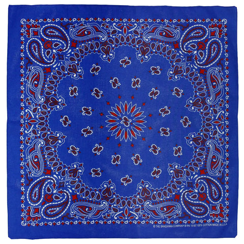 Bandana 22": Red/White/Blue Paisley
