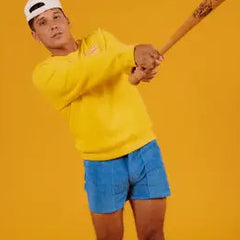Stretch Corduroy Short: Blue