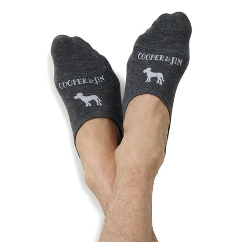 No Show Sock: DK Heather Grey