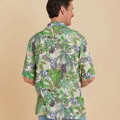 Magnum Botanical Print Shirt S/S: Green