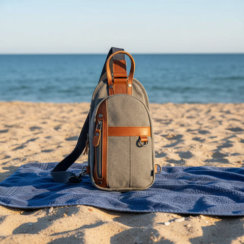 Agave Sling Bag: Grey