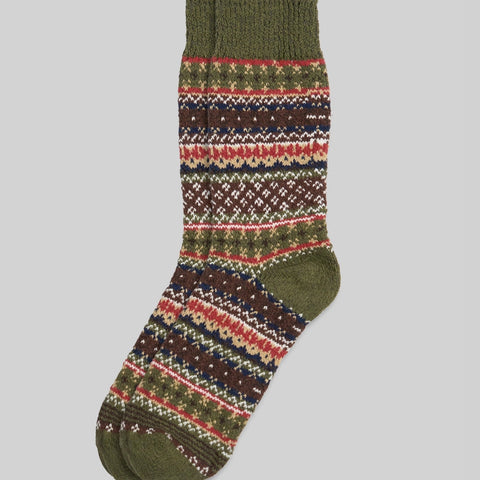 Cotton Fair Isle: Olive