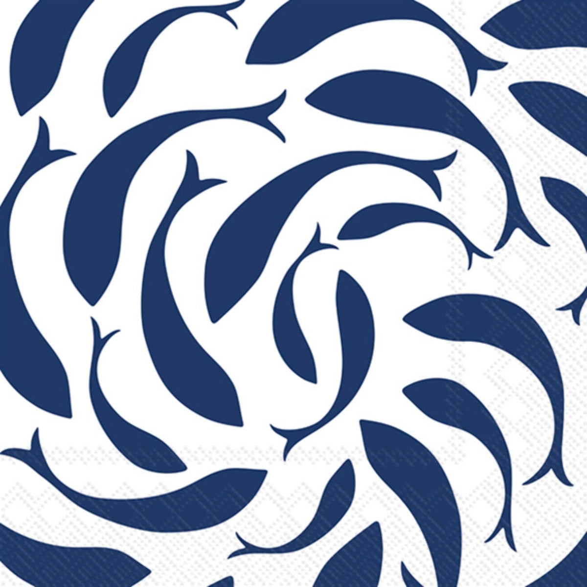 "Fish Swirl" Paper Cocktail Napkins: 20 count