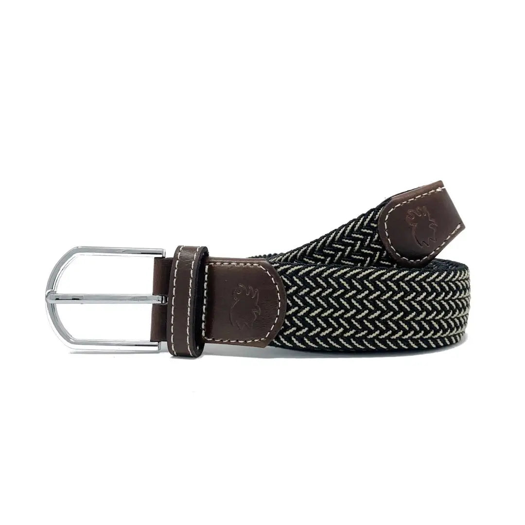 Maui Stretch Belt:Navy/White