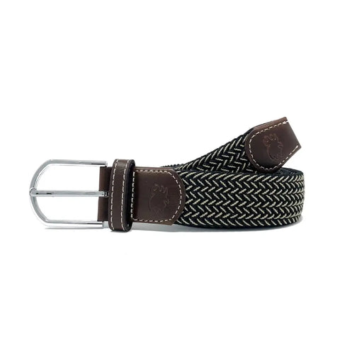 Maui Stretch Belt:Navy/White
