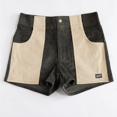 Stretch Corduroy Short: Grey & Sand