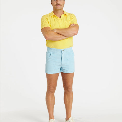 Stretch Corduroy Short: Sky Blue