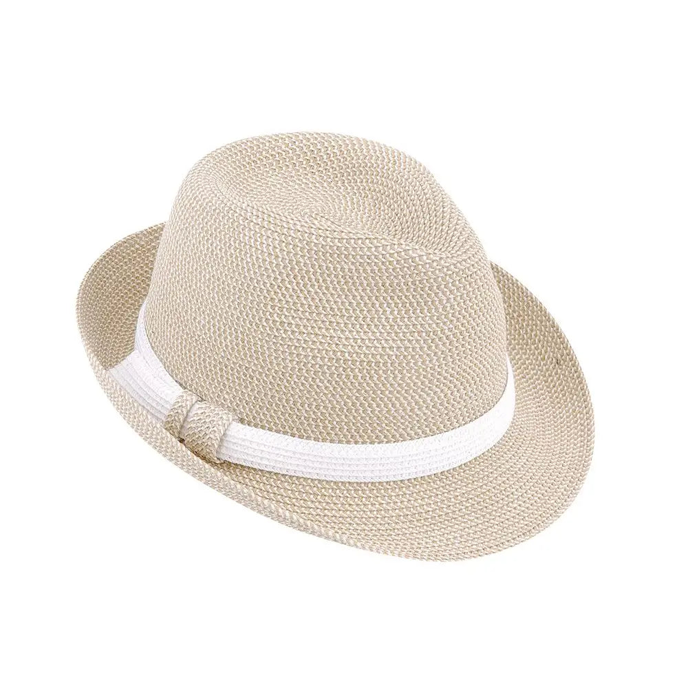 Fedora Hat: White Tweed