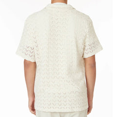Solid Crochet Shirt S/S: Sand