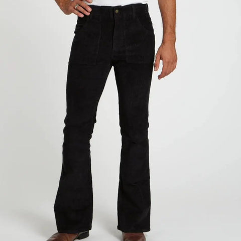 Corduroy Bell Bottom Pant: Black