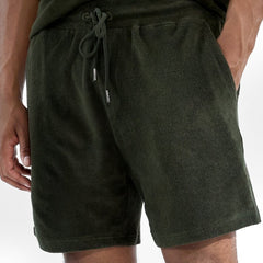 Terry Shorts: Army Green