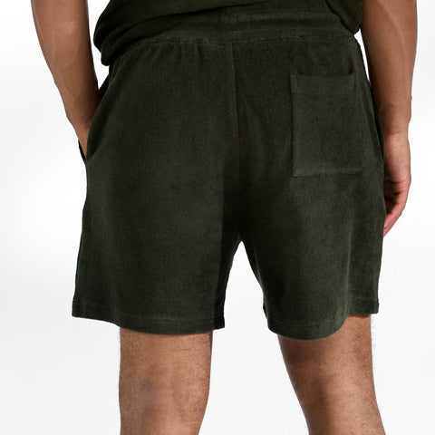 Terry Shorts: Army Green