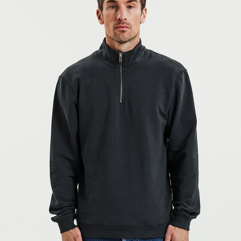 Half Zip L/S: Charcoal