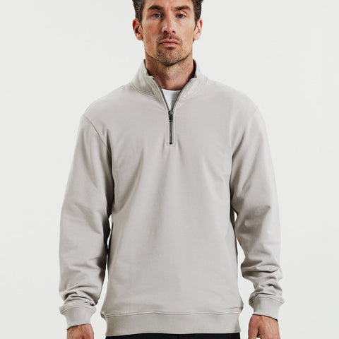 Half Zip L/S: Greige