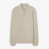 Half Zip L/S: Greige