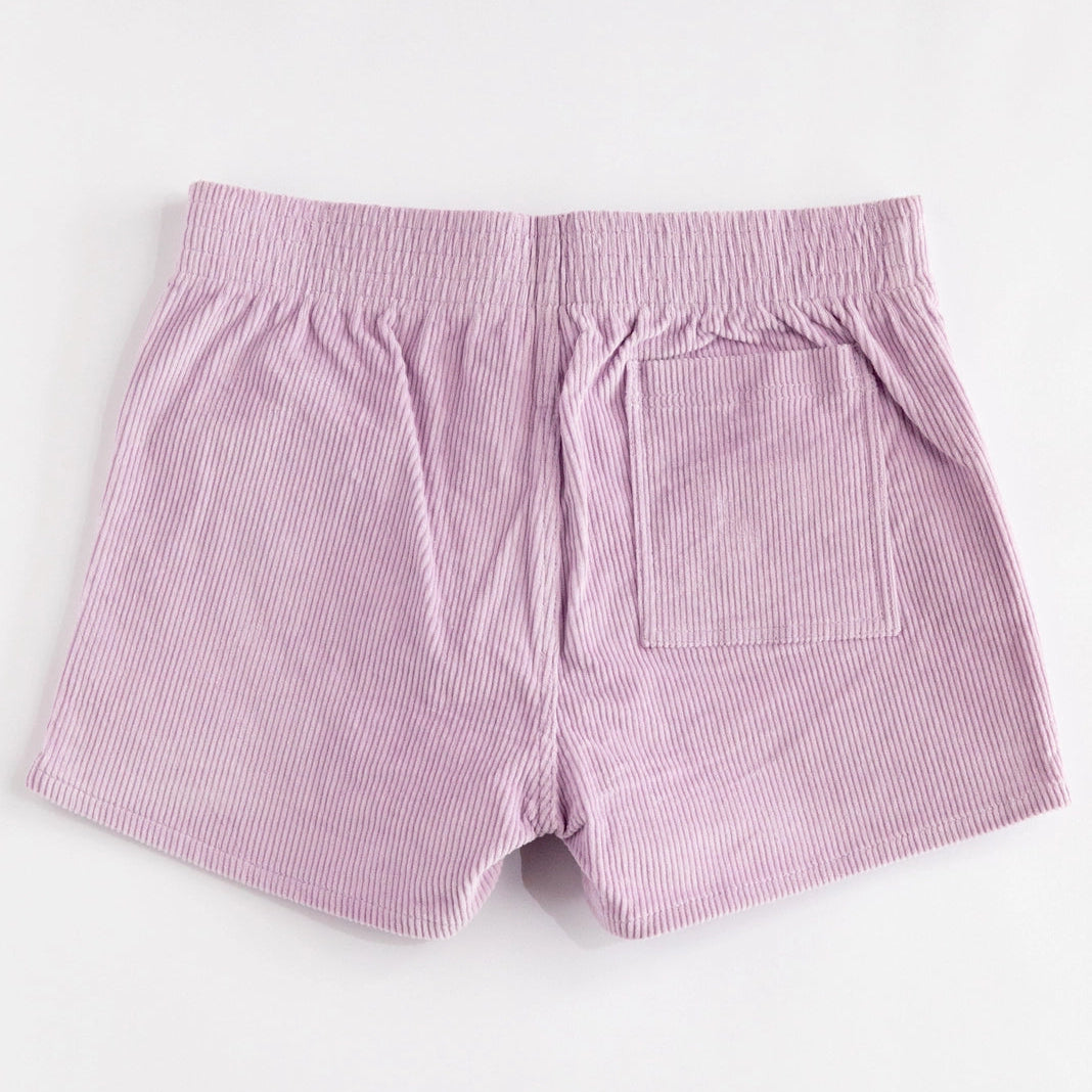 Stretch Corduroy Short: Powder Purple