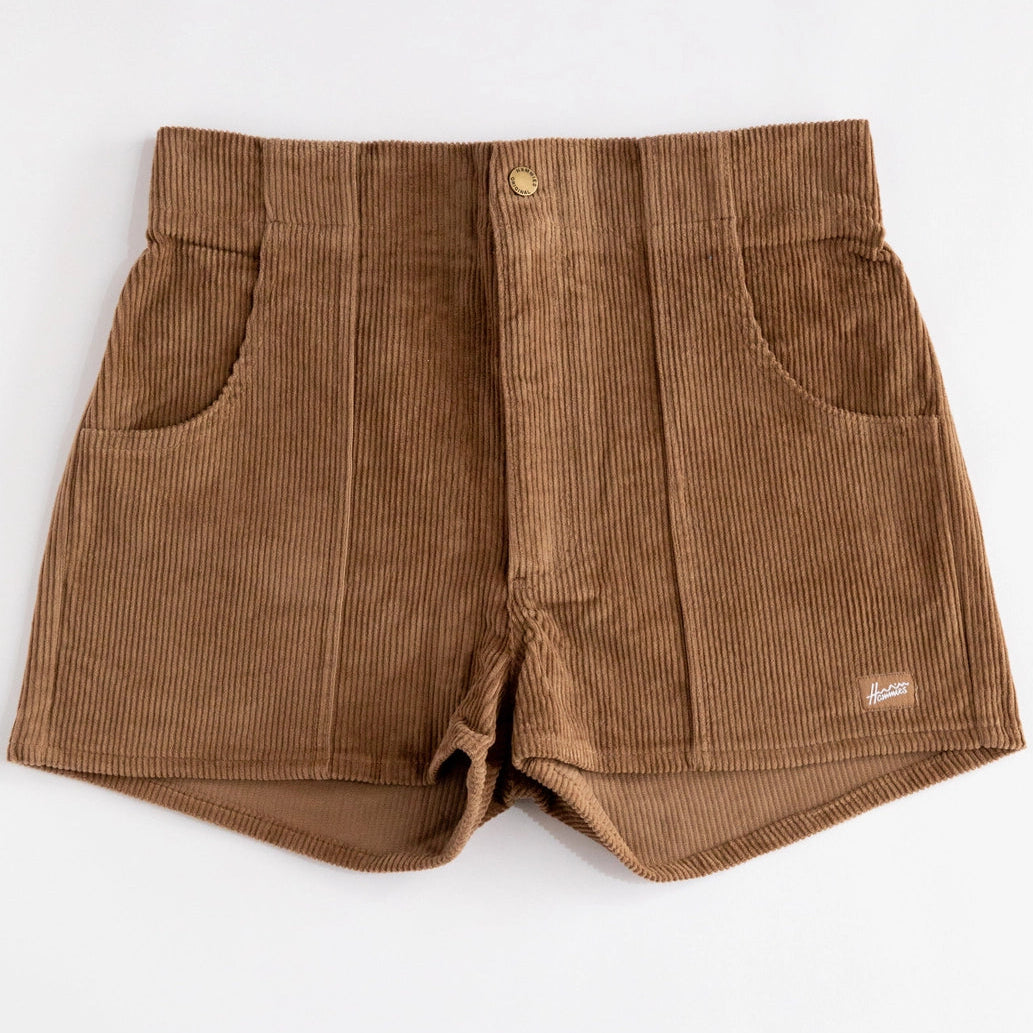 Stretch Corduroy Short: Brown