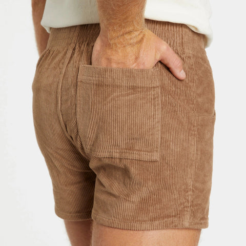 Stretch Corduroy Short: Brown