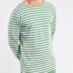 Brenton Striped Shirt L/S: Ivy & White