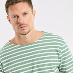 Brenton Striped Shirt L/S: Ivy & White
