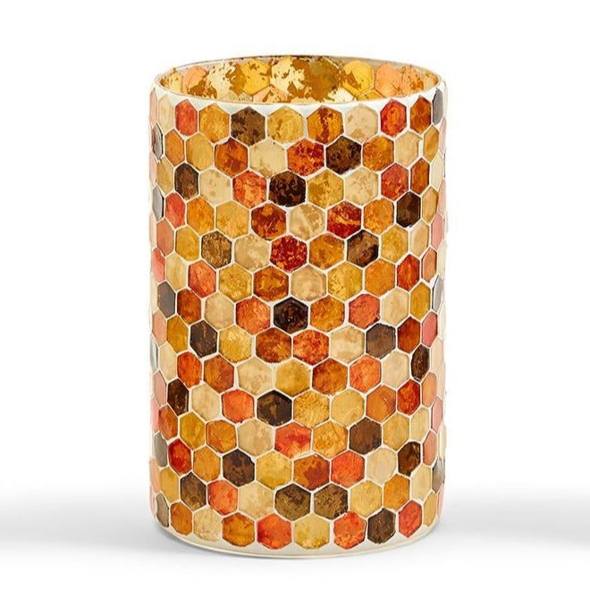 Honeycomb Mosaic Candle Holder: 5" Diameter