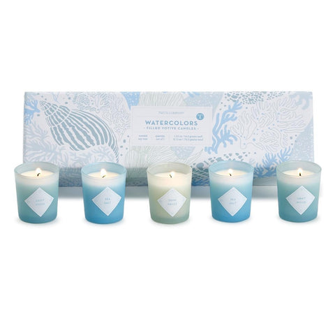 Scented Soy Wax Candles: Watercolors S/5
