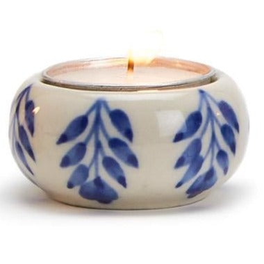 Chinoiserie Tealight Candle Holder: Hanging Blooms