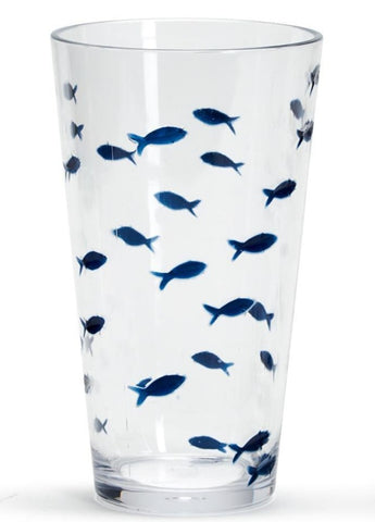 Blue Fish Acrylic Drinking Glass: Tumbler