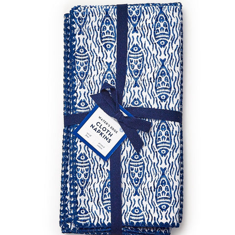 Fish Pattern Napkins: Set of 4